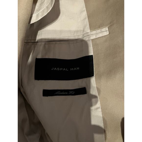 Jaspal Man - Modern Fit Cotton Blazer / 38R / khaki - Picture 6 of 8